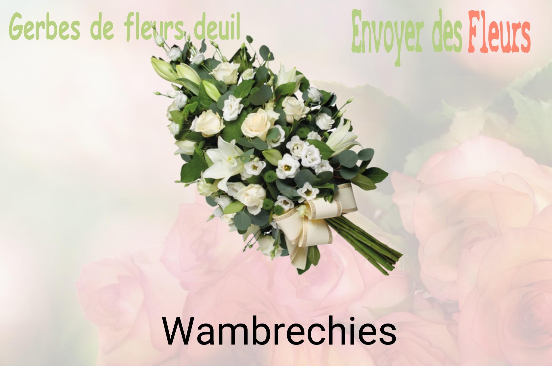 Gerbe de fleurs de deuil livrée à Wambrechies